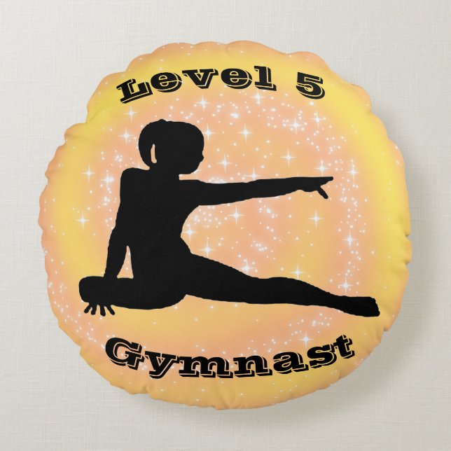 Level 5 Gymnast Round Cushion (Front)