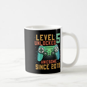 Level 5 Unlocked 5th Birthday 5 Year Old Gifts Gam Coffee Mug