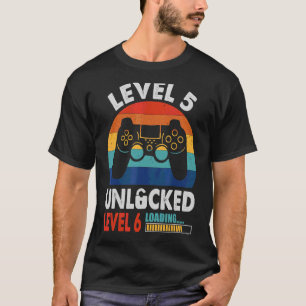 Level 5 Unlocked Awesome Video Gamer 5th Birthday T-Shirt