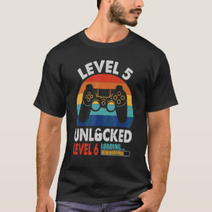 Level 5 Unlocked Awesome Video Gamer 5th Birthday T-Shirt
