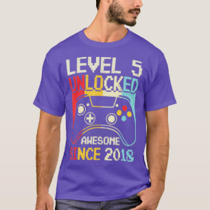 Level 5 Unlocked Video Game 5th Birthday Gamer Boy T-Shirt