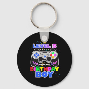 Level 5 Unlocked Video Game Birthday Boy Gamer 5th Key Ring