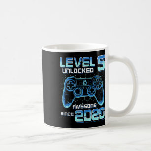 Level 5 Unlocked Video Game Party 6th Birthday Gam Coffee Mug