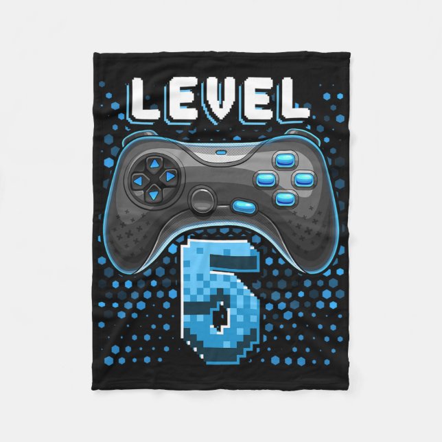 Level 5 Video Game Controller 5th Birthday Gamer G Fleece Blanket (Front)