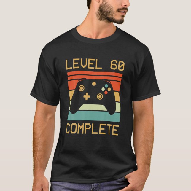 Level 60 Complete Video Gamer - 60Th Wedding Anive T-Shirt (Front)
