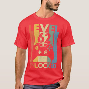 Level 62 UnlockedFunny Video Gamer 62Th Birthday G T-Shirt