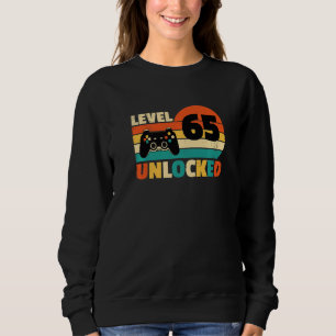 Level 65 Unlocked Funny Video Gamer Birthday Gami Sweatshirt
