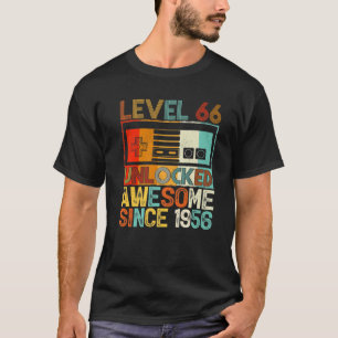 Level 66 Unlocked Awesome Since 1956 66Th Birthday T-Shirt