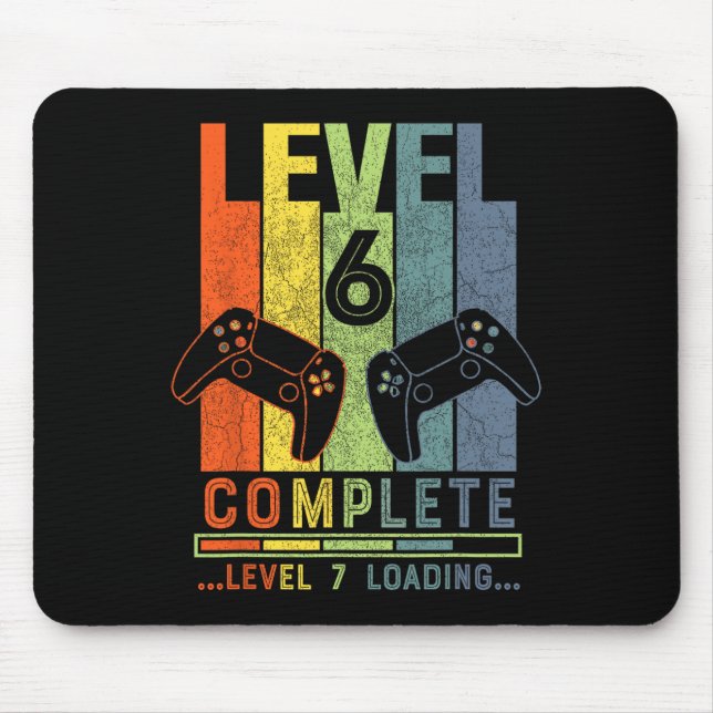 Level 6 Complete Gamer Gift 6 Years Wedding Annive Mouse Mat (Front)