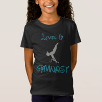 Level 6 Gymnast Fancy Font Glitter T-Shirt
