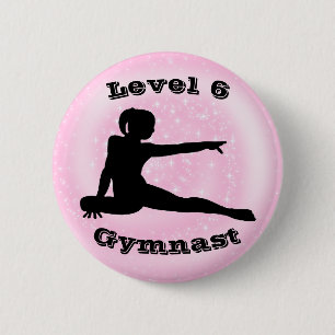 Level 6 Gymnast - Girls Gymnastics Button