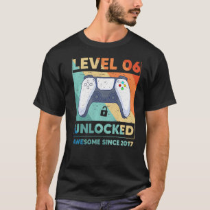 Level 6 Unlocked 6th Birthday Girls Boys Since 20 T-Shirt