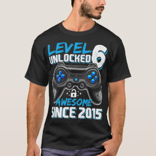 Level 6 Unlocked Awesome 2015 Video Game 6th Birth T-Shirt