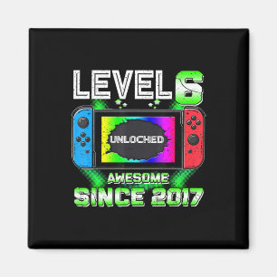 Level 6 Unlocked Awesome 2017 Video Game 6th Birth Magnet