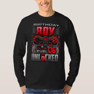Level 6 Unlocked Awesome Since 2016 6th Birthday G T-Shirt