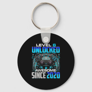 Level 6 Unlocked Awesome Since 2020 6th Birthday G Key Ring