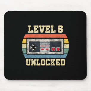Level 6 Unlocked – Funny 6 Year Old Video Gamer 6t Mouse Mat