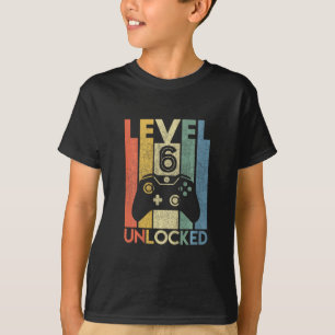 Level 6 Unlocked Shirt Funny Video Gamer 6th Birth