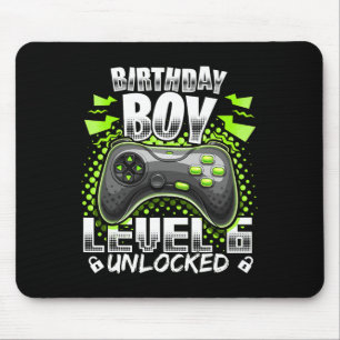 Level 6 Unlocked Video Game 6th Birthday Gamer Gif Mouse Mat