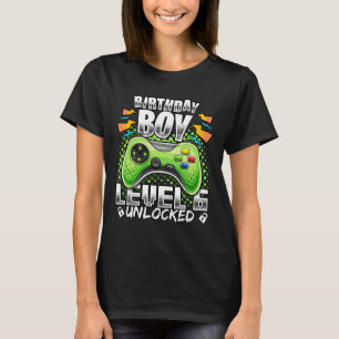 Level 6 Unlocked Video Game 6th Birthday Gamer Gif T-Shirt