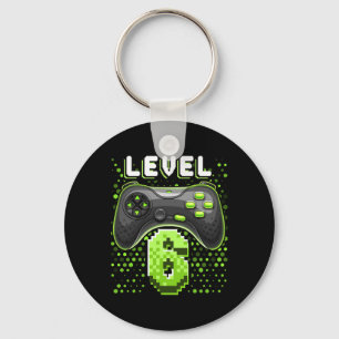 Level 6 Video Game Controller 6th Birthday Gamer G Key Ring