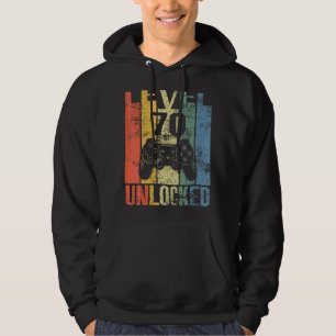 Level 70 Unlocked 70th Birthday For Video Gamers Hoodie