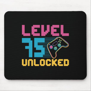 Level 75 Unlocked Gaming Birthday Mouse Mat