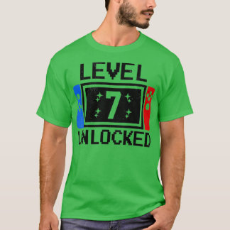 Level 7 Birthday  Boys 7 Years Old Video Games Gif T-Shirt