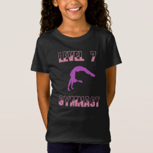 Level 7 Gymnast Pink and Purple Sparkle T-Shirt