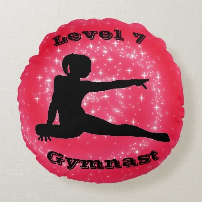 Level 7 Gymnast Round Cushion (Front)