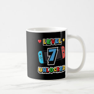 Level 7 Unlocked 7th Birthday Kids Video Game 7 Ye Coffee Mug