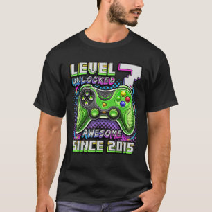 Level 7 Unlocked Awesome 2015 Video Game 7th Birth T-Shirt