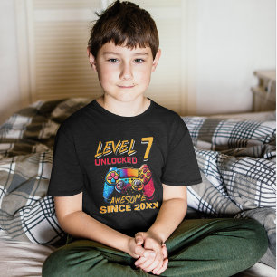 Level 7 Unlocked - Fun Birthday 7 Gamer  T-Shirt