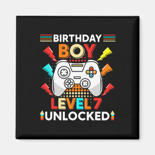 Level 7 Unlocked Funny Video Gamer 7th Birthday Magnet