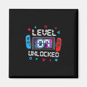 Level 7 Unlocked Gamer 7th Birthday Gift Video Gam Magnet
