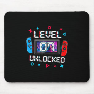 Level 7 Unlocked Gamer 7th Birthday Gift Video Gam Mouse Mat