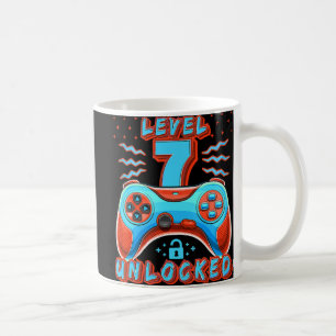 Level 7 Unlocked Video Game 7th Birthday Gamer Boy Coffee Mug