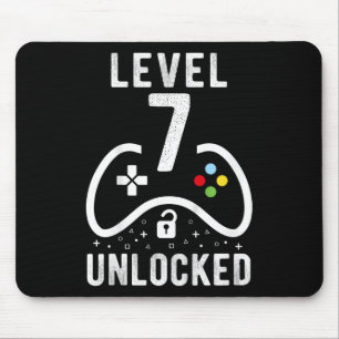 Level 7 Unlocked Video Game 7th Birthday Gift Mouse Mat