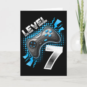 Level 7 Video Game Controller 7th Birthday Gamer G Card