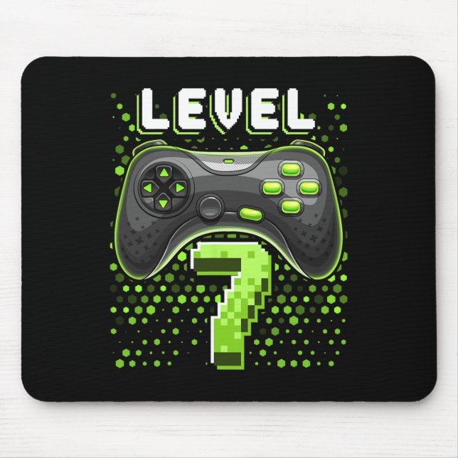 Level 7 Video Game Controller 7th Birthday Gamer G Mouse Mat (Front)