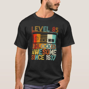 Level 85 Unlocked Awesome Since 1937 85Th Birthday T-Shirt