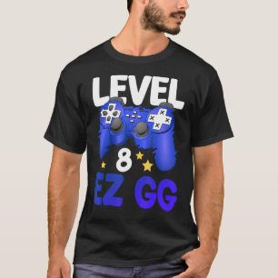 Level 8 EZ GG 8th Gamer Boy Teenager Controller Bi T-Shirt
