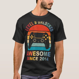 Level 8 Unlocked Awesome 2014 Video Game 8th Birth T-Shirt