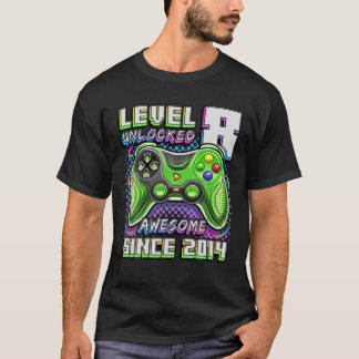 Level 8 Unlocked Awesome 2014 Video Game 8Th Birth T-Shirt
