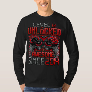 Level 8 Unlocked Awesome Since 2014 8th Birthday T-Shirt