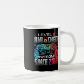 Level 8 Unlocked Awesome Since 2018 8th Birthday G Coffee Mug