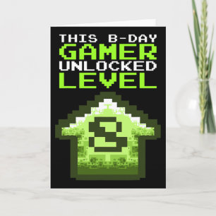 Level 8 Unlocked Birthday Video Game 8th Birthday Card