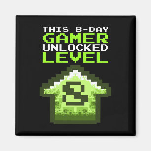 Level 8 Unlocked Birthday Video Game 8th Birthday Magnet