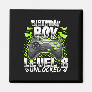 Level 8 Unlocked Video Game 8th Birthday Gamer Gif Magnet