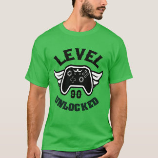 Level 90 Unlocked 90th Birthday family T-Shirt